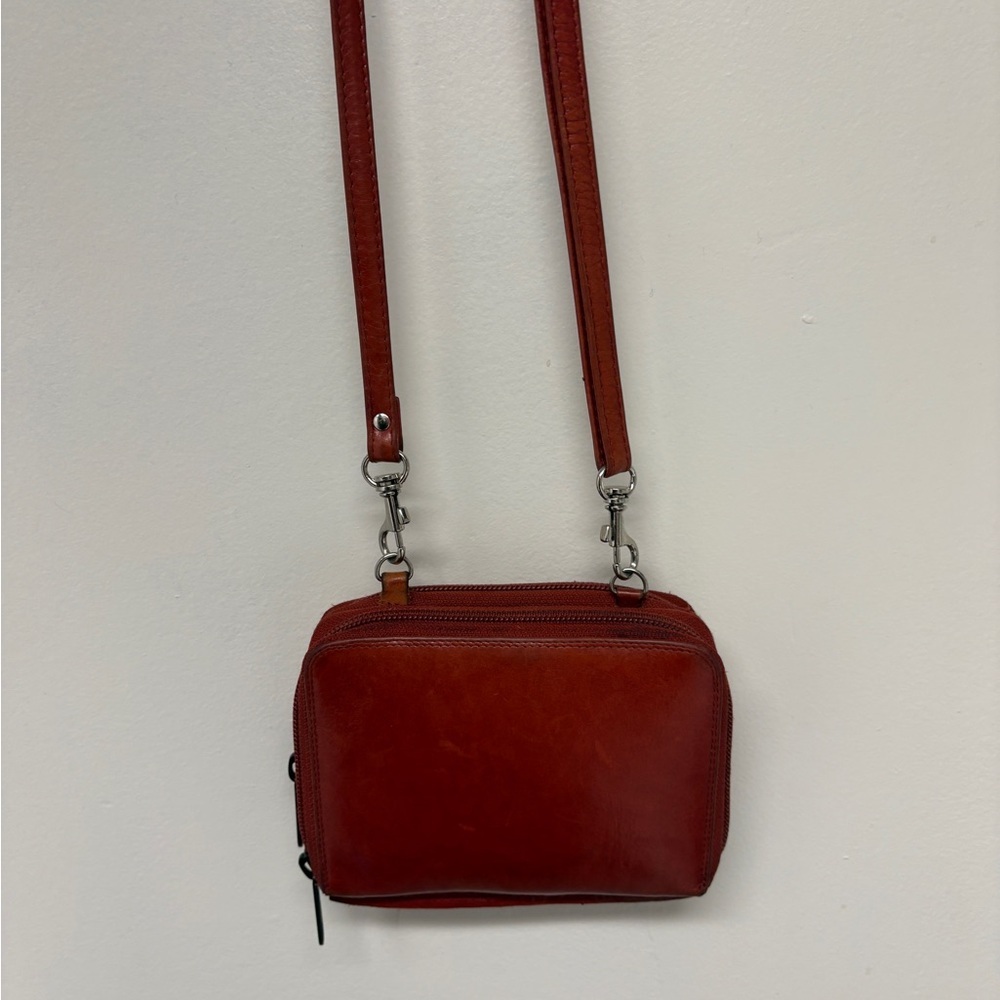 Derek Alexander Red Leather Organizer Bag with matching Wallet - Picture 3 of 14
